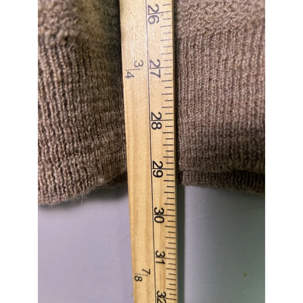 J.Crew Sweater Men's XL Tan Classic 100% Merino Wool Long Sleeve 1/4-Zip